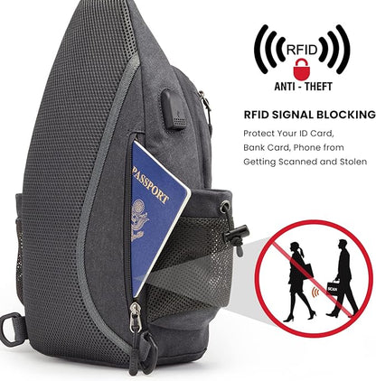 G4Free Canvas Sling Bag Crossbody Backpack - Image 4