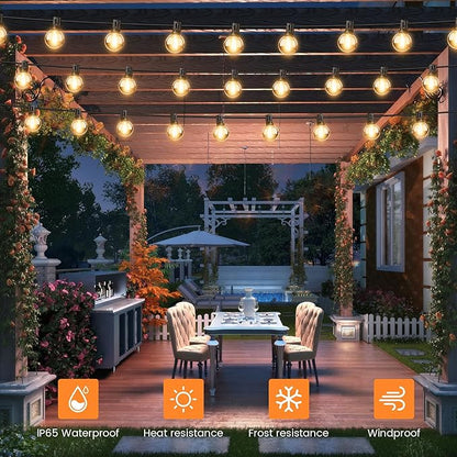 OHLUX 30FT Solar String Lights Outdoor, Waterproof Solar Patio Lights - Image 6