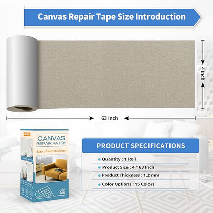 KING MOUNTAIN Canvas Repair Tape, Outdoor Gear Patch, 4×63 Inches, Waterproof - Image 4