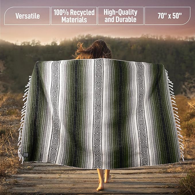 Hydration Nation Authentic Extra Large Mexican Blanket - Image 2