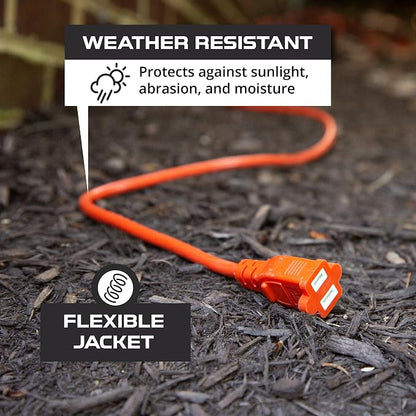 Iron Forge Cable 50 ft Outdoor Extension Cord 2 Prong, 16/2 SJTW Weatherproof - Image 4