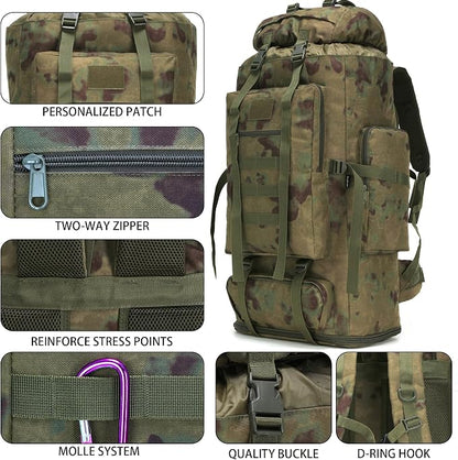 Hiking Backpack for Men 70L/100L Camping Backpack Military Rucksack Molle 3 - Image 6