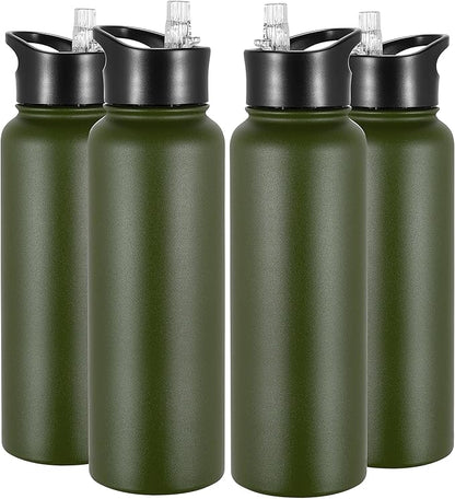 VEGOND 40 oz Insulated Water Bottle Bulk Stainless Steel Metal Water Bottles by VEGOND