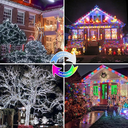 Cool White and Multicolor Color Changing Solar String Lights - Image 4