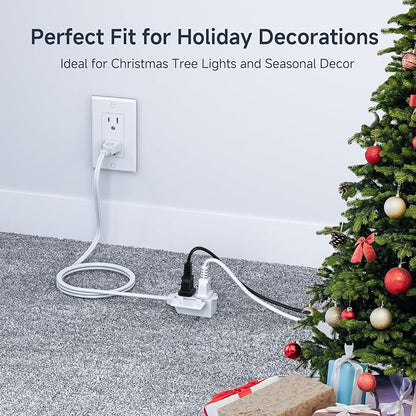 Cable Matters 2-Pack 16 AWG 2 Prong Extension Cord 6 ft, 13A 3-Outlet Extension - Image 7