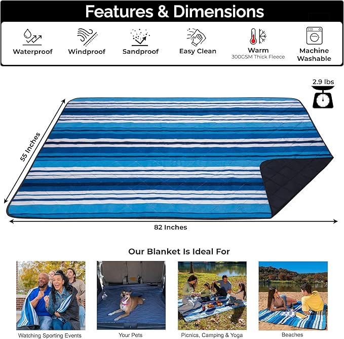 BRAWNTIDE Large Outdoor Waterproof Blanket - Image 2