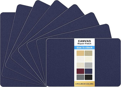 KING MOUNTAIN Canvas Repair Patch 5×8 Inch 8 Pcs Self-Adhesive Waterproof by ForABetterHomeLife