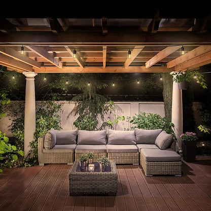 Feit Electric 30ft Outdoor Incandescent String Lights, Warm Amber Glow - Image 3