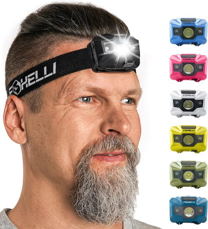 Foxelli USB‑C Rechargeable LED Headlamp – Ultra‑Light 2.4 oz & - Image 7