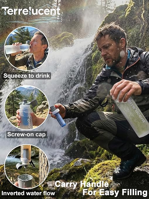 33.8 oz Collapsible Water Bottle - Image 2