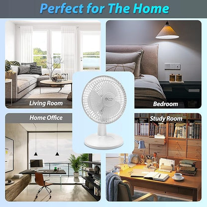 Comfort Zone CZ6D 6" Quiet Portable Indoor 2-Speed Desk Fan - Image 6