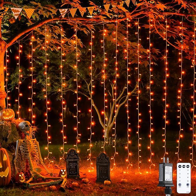 JMEXSUSS 300LED Orange Halloween Lights by JMEXSUSS