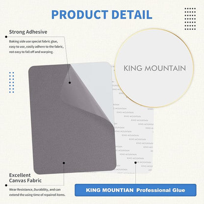 KING MOUNTAIN Canvas Repair Patch 9 x11 Inch 2 Pcs Self-Adhesive Waterproof - Image 3