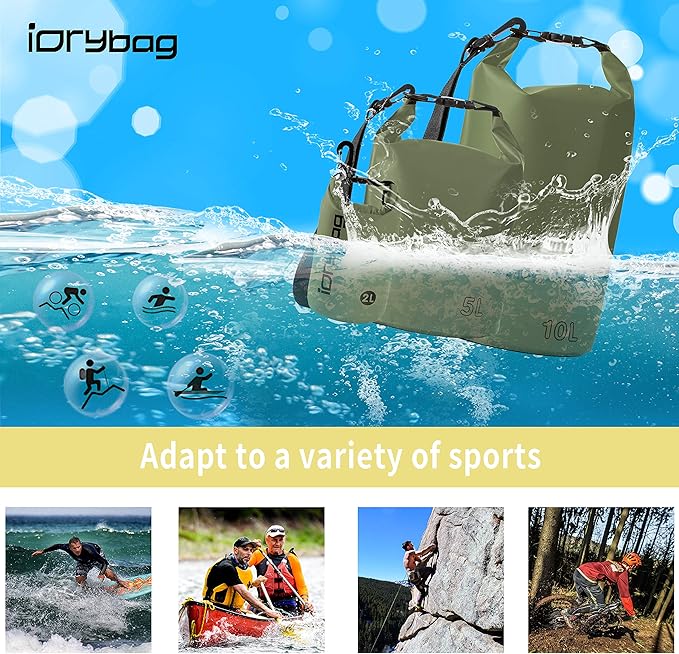 IDRYBAG Dry Bag for Kayaking Waterproof 2L/5L/10L/15L/20L, Small Dry Sack - Image 5
