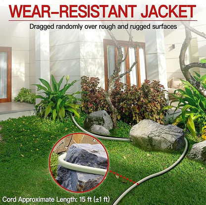 16/3 13A 125V 1625W 30 FT Outdoor Extension Cord Waterproof, Weatherproof & - Image 6