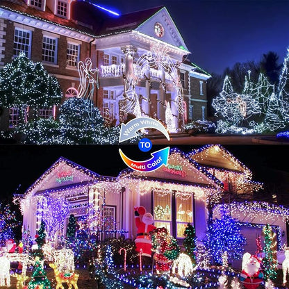 JMEXSUSS 2 Pack Solar Christmas Lights Outdoor Waterproof, 100 LED 33ft White - Image 7