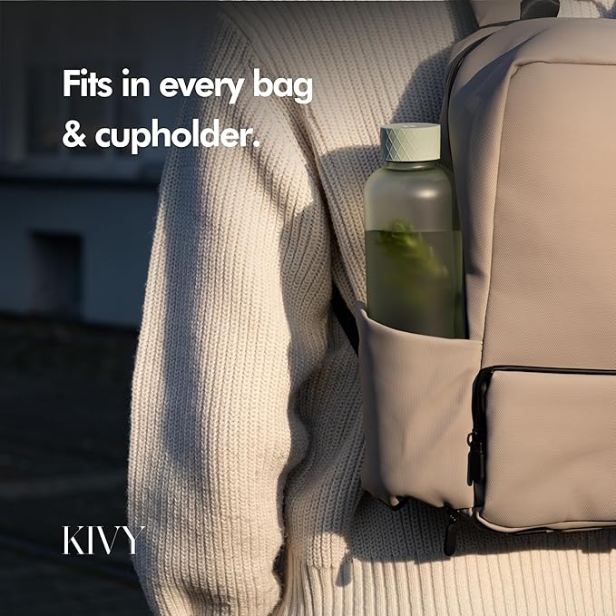 KIVY Clear water bottle 32oz Fits Backpack & Cupholder - Image 6