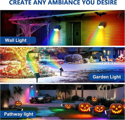 Color Changing Solar Spot Lights Outdoor Waterproof IP65, 9 Lighting Modes - Image 8