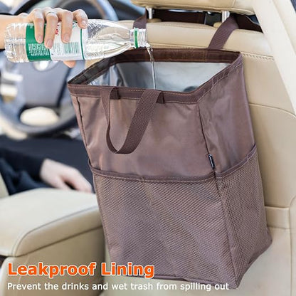 Ginsco New Leak-Proof Travel Car Trash Bag, 3.5 Gallons Large Capacity Hanging - Image 2