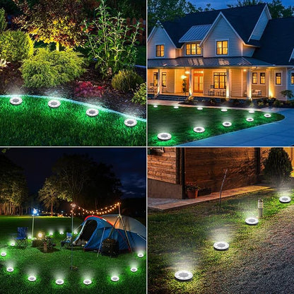 Joomer Solar Ground Lights, 12 Pack 8 LED Solar Lights Outdoor Waterproof IP68 - Image 8