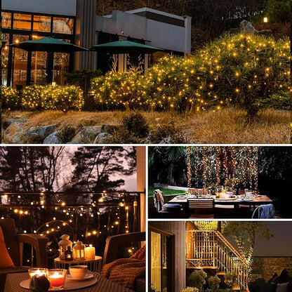 8 Pack Solar String Lights Outdoor, 640LED 264FT Waterproof 8 Modes Copper Wire - Image 5