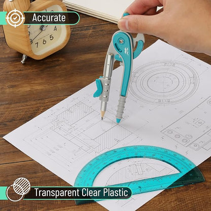 Mr. Pen- Geometry Compass and Protractor Set, 6 Inch Compass, 6 Inch Protractor - Image 4