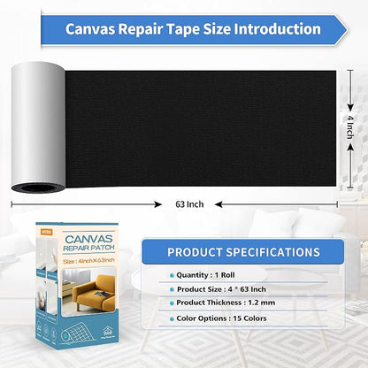 KING MOUNTAIN Canvas Repair Tape, Outdoor Gear Patch, 4×63 Inches, Waterproof - Image 4