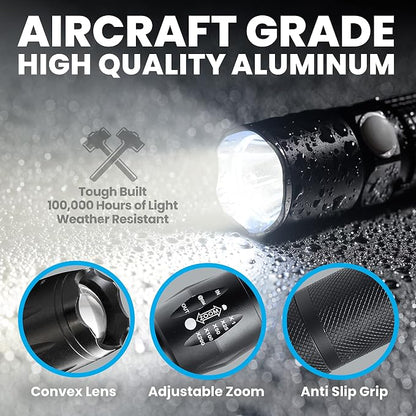 TacLight 3 Pk Tactical Flashlights High Lumens 40x Brighter than Regular Flash - Image 3