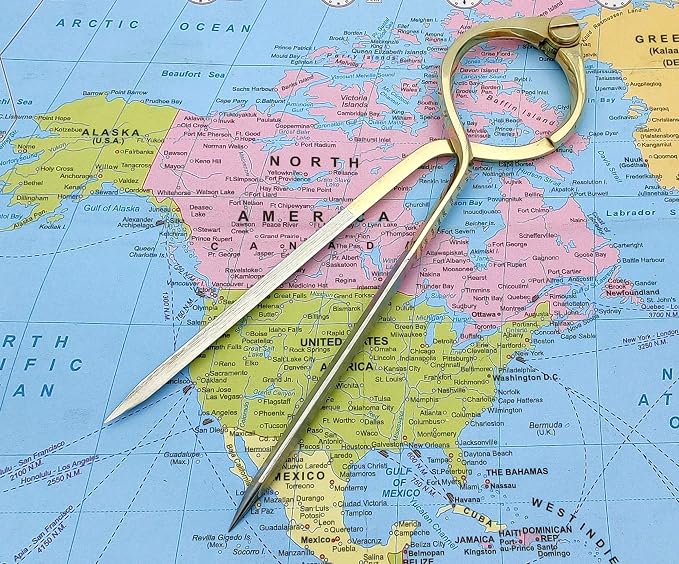 5MoonSun5's Vintage Navigation Straight Pattern Artist Divider Solid Brass - Image 4