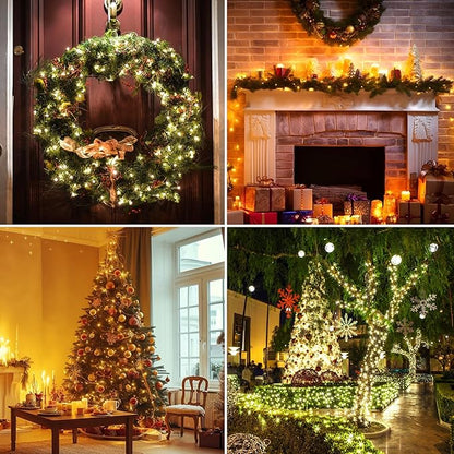 ASENEK 99FT 300 LED Christmas String Lights End-to-End Plug 8 Modes Indoor - Image 6