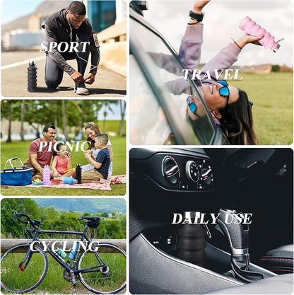 Nefeeko Collapsible Water Bottle, Reuseable BPA Free Silicone Foldable Water - Image 6