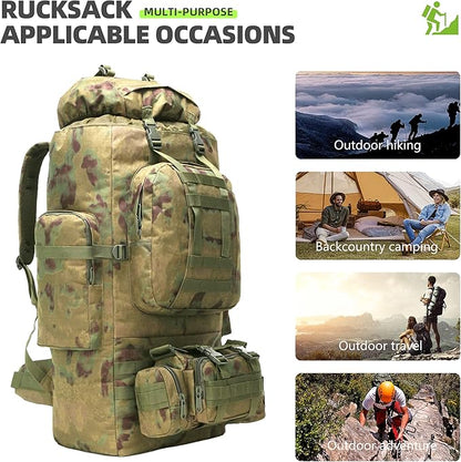King'sGuard 100L Camping Hiking Backpack Molle Rucksack Military Camping - Image 2