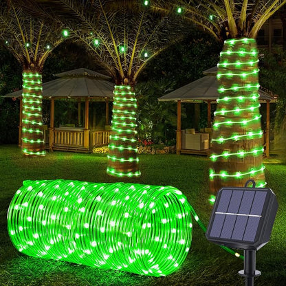 Solar Rope Lights, 66ft 200LED Solar String Lights, 8 Modes Waterproof Solar by Jnaurb