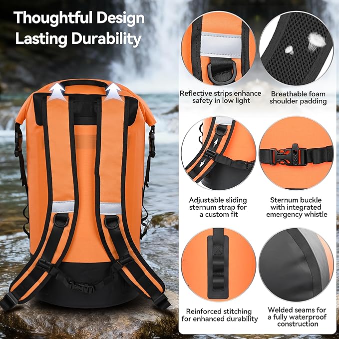 MARCHWAY Floating Roll Top Dry Bag, Flexible Lightweight TPU Waterproof - Image 5