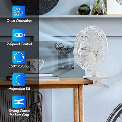 Comfort Zone Portable Clip on Fan - Image 3