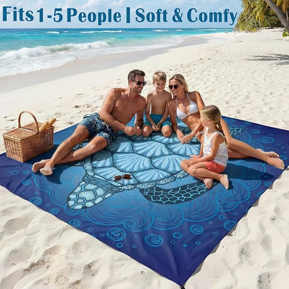 Famstar Beach Blanket Oversized Extra Large 78" X 81", Waterproof Sandproof - Image 4
