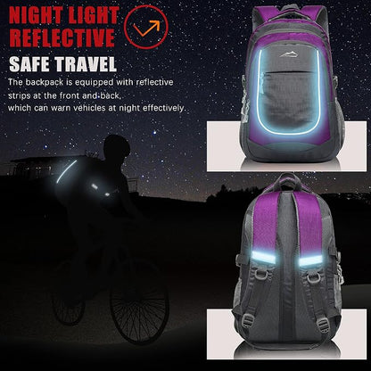 ProEtrade Backpack Bookbag for College Sturdy Travel Business Hiking Fit Laptop - Image 4