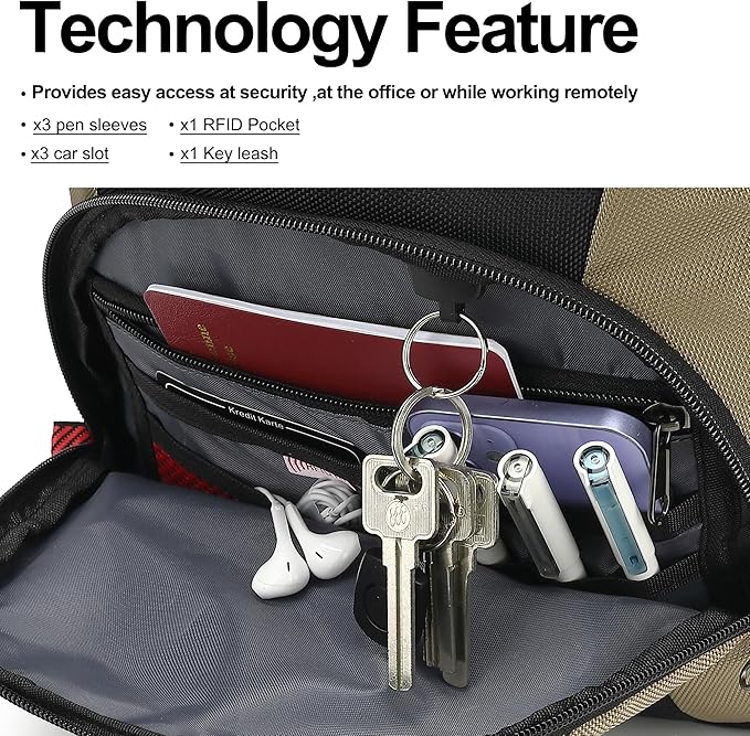 Boavan Laptop Backpack for men, 17.3 inch Laptop Bag - Image 3