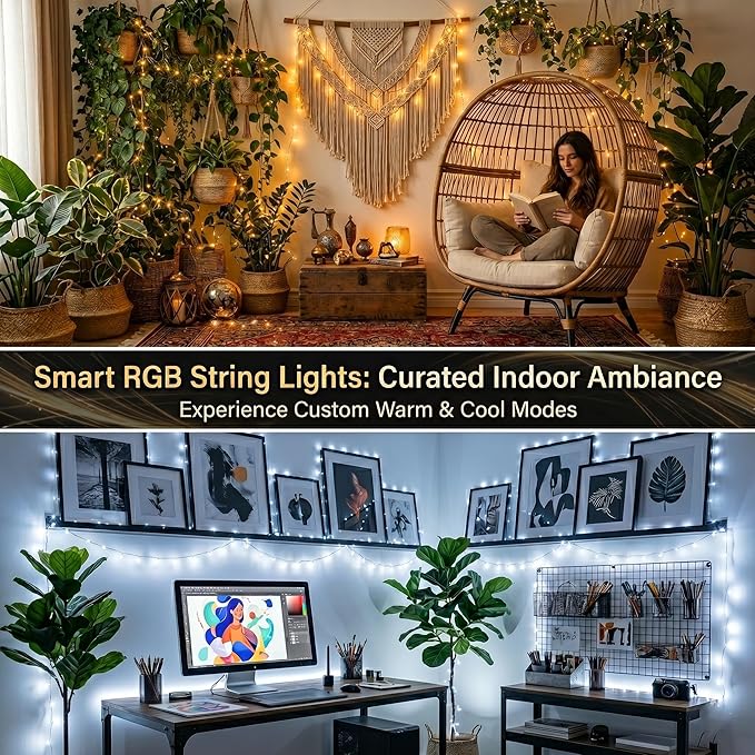 JMEXSUSS 200 LED RGB String Light 66ft Outdoor Indoor, Color Change Christmas - Image 4