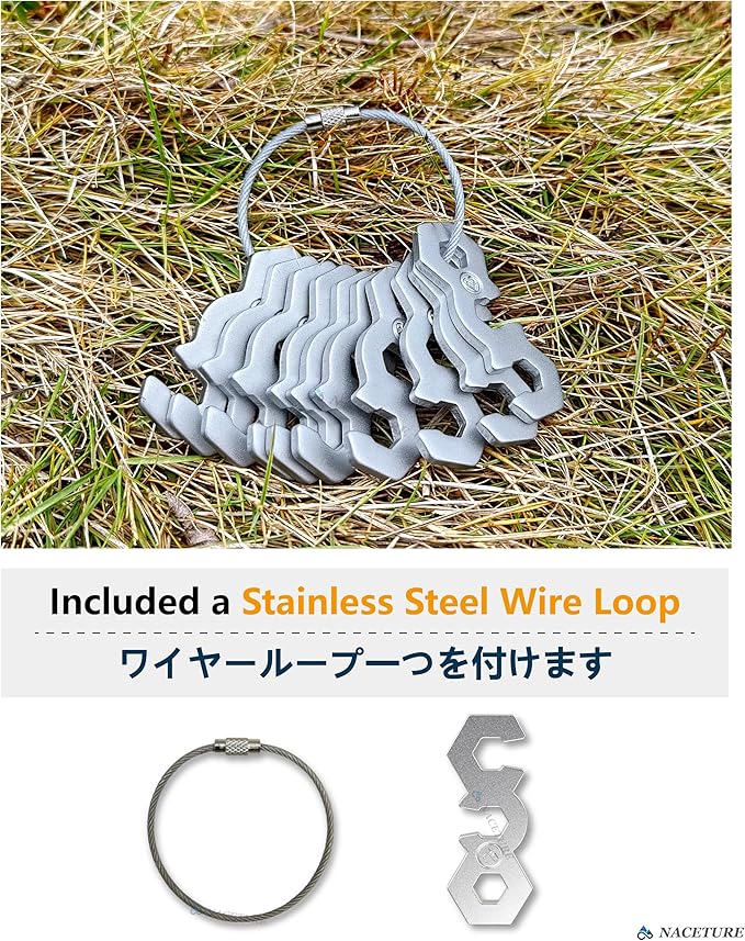 NACETURE Aluminum Alloy Rope Tensioner Tent Guyline Cord Adjuster - Image 6