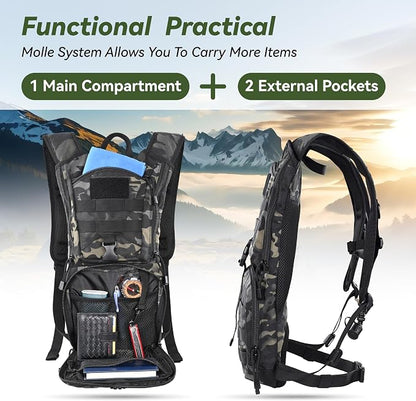 MARCHWAY Tactical Molle Hydration Pack Backpack - Image 4