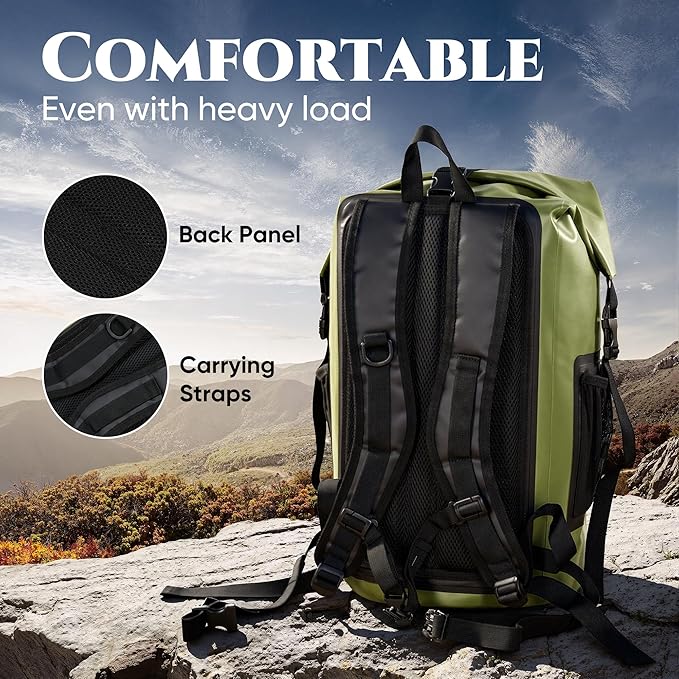 Waterproof Dry Bag with Waterproof Phone Case Green - Image 3