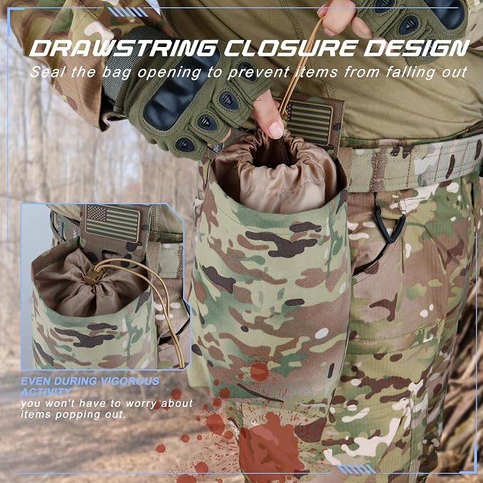 Tactical Dump Pouch for Battle Belt & MOLLE Systems | Foldable Mag Pouch - Image 3