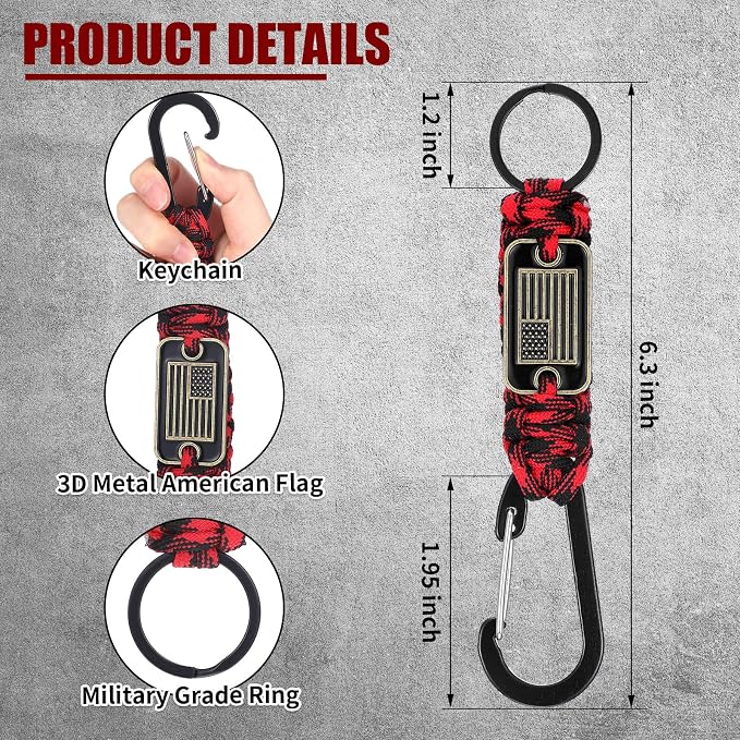 Frienda 2 Set Heavy Duty Paracord Lanyard Necklace Whistles Strap Braided 550 - Image 3