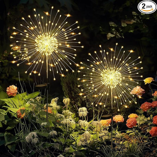 GIGALUMI Garden Decor Outdoor Lights 120LED 2Pack, Solar Garden Lights by GIGALUMI