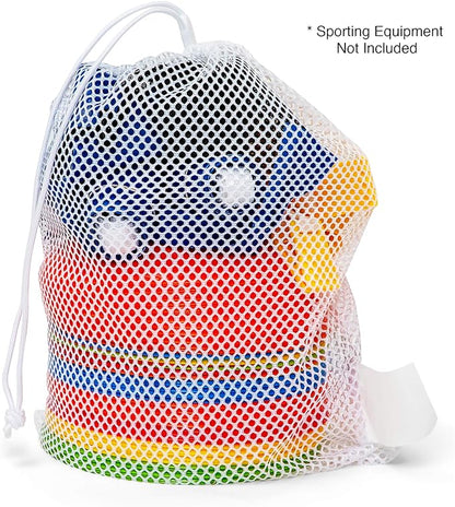 Champion Sports Mesh Equipment Bag – Heavy-Duty Nylon Drawstring Bag - Image 2