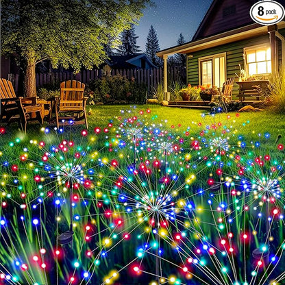 GIGALUMI Garden Decor Outdoor Lights 120LED 8Pack, Solar Garden Lights Outside by GIGALUMI