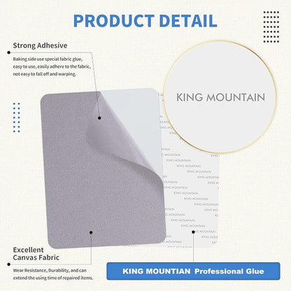 KING MOUNTAIN Canvas Repair Patch 9 x11 Inch 2 Pcs Self-Adhesive Waterproof - Image 3