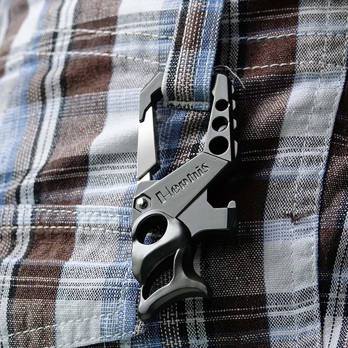 Hephis Skull Heavy Duty Key Chain, Car Emergency Escape Tool, Seat belt Cutter - Image 3