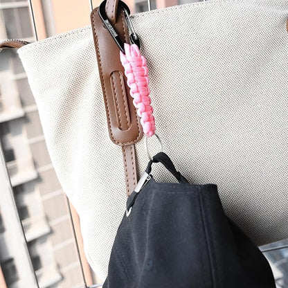 BRAVESHINE Paracord Keychain Carabiner Clip, D Ring Lanyard Hanger Stroller Hook - Image 5